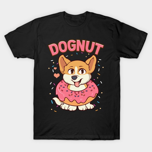 Cute & Funny Dognut Dog Donut Pun Adorable Puppy T-Shirt by theperfectpresents